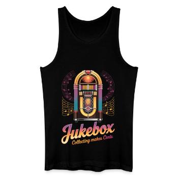 Jukebox Collectors Jukebox Collecting Makes Cents - Men’s Organic Tank Top - black - Front