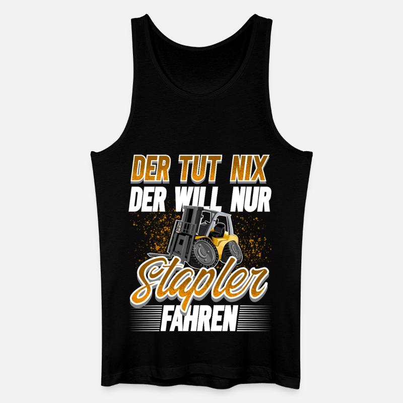 Staplerfahrer Lagerist - Männer Bio Tank Top - Schwarz