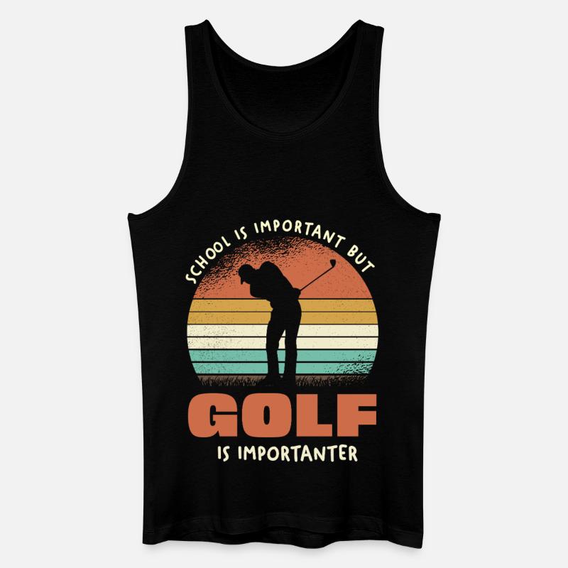 Golf Ist Wichtiger - Männer Bio Tank Top - Schwarz