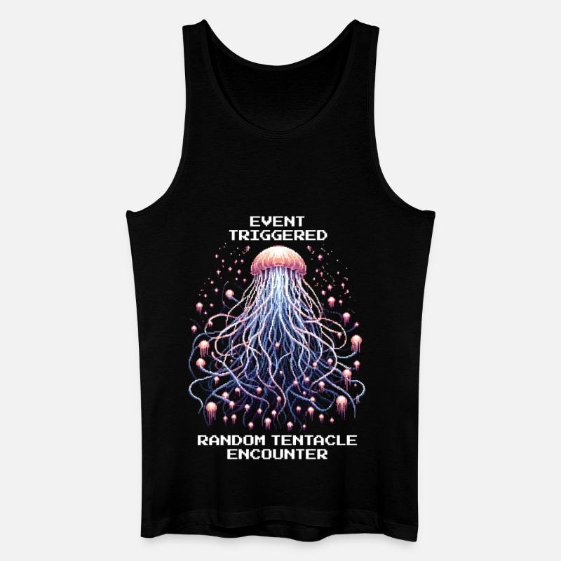 Event Triggered: Random Tentacles | Jellyfish - Men’s Organic Tank Top - black