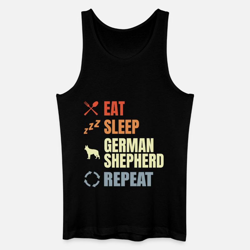 German Shepherd Routine - Men’s Organic Tank Top - black