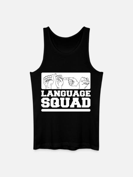 ASL Sign Language Interpreter - Men’s Organic Tank Top - black