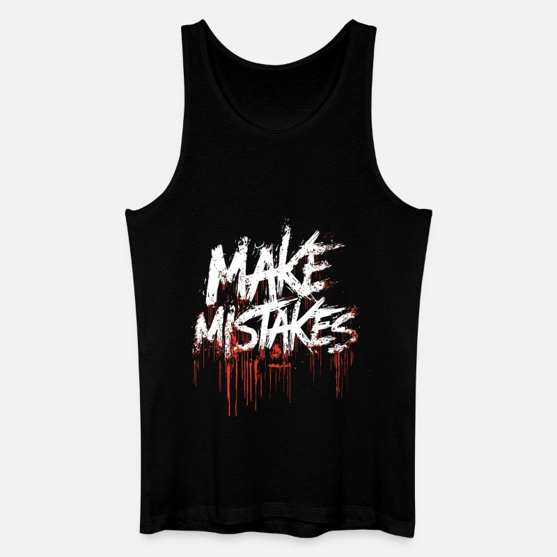 Mache Fehler - Männer Bio Tank Top - Schwarz