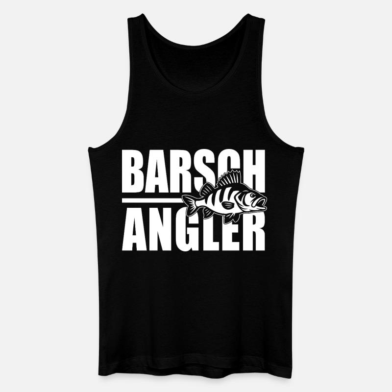 Barschangler Barschjäger Barsch angeln Barsche - Männer Bio Tank Top - Schwarz
