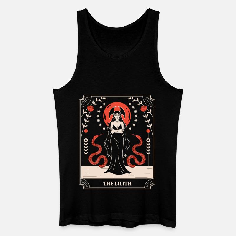 Lilith: Serpentenkraft im Rahmen - Männer Bio Tank Top - Schwarz