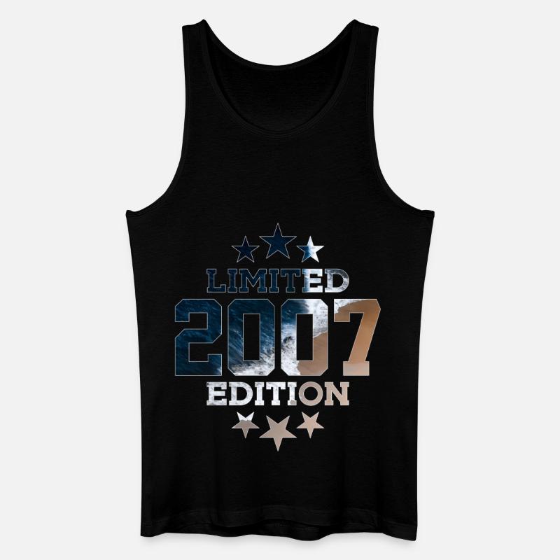 BEGRÆNSET UDGAVE 2007 19-ÅRS FØDSELSDAG - Økologisk tanktop til mænd - sort