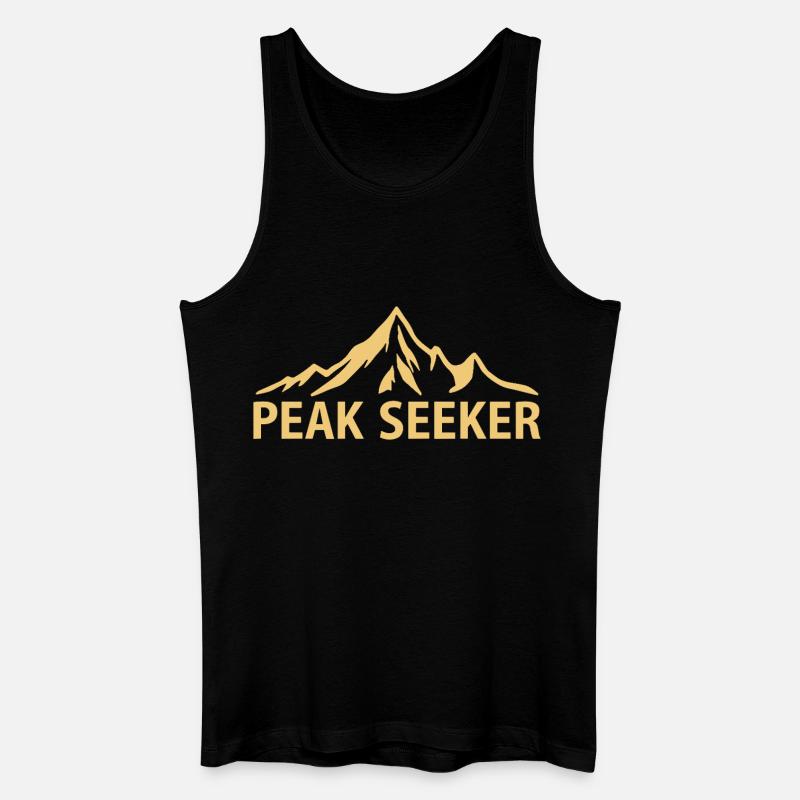 Peak Seeker Berge Alpin - Männer Bio Tank Top - Schwarz