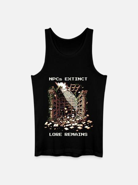 NPCs gone, lore stays | Post-apocalyptic - Men’s Organic Tank Top - black