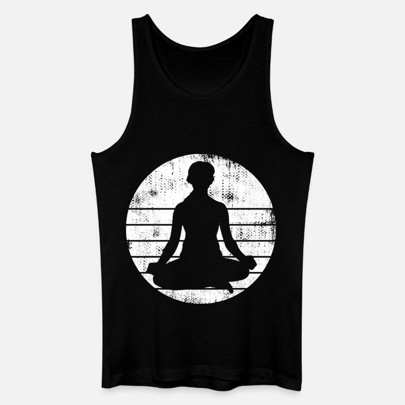 Yogi Sketch - Männer Bio Tank Top - Schwarz