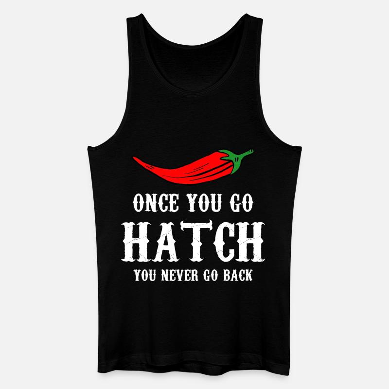 Hatch Chili Bold Typography - Männer Bio Tank Top - Schwarz