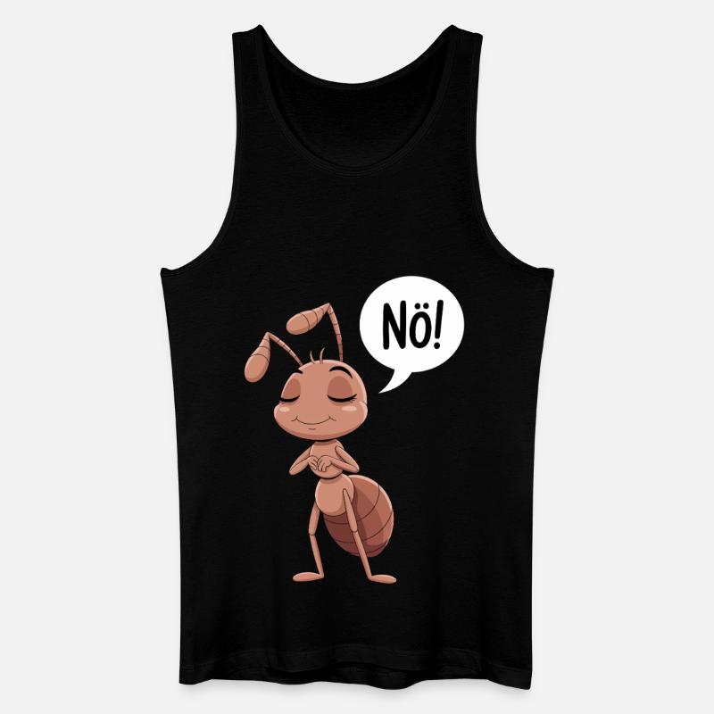 Nö! Lustige Ameise Illustration - Männer Bio Tank Top - Schwarz