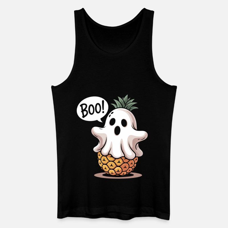 Ananas Geist Halloween - Männer Bio Tank Top - Schwarz