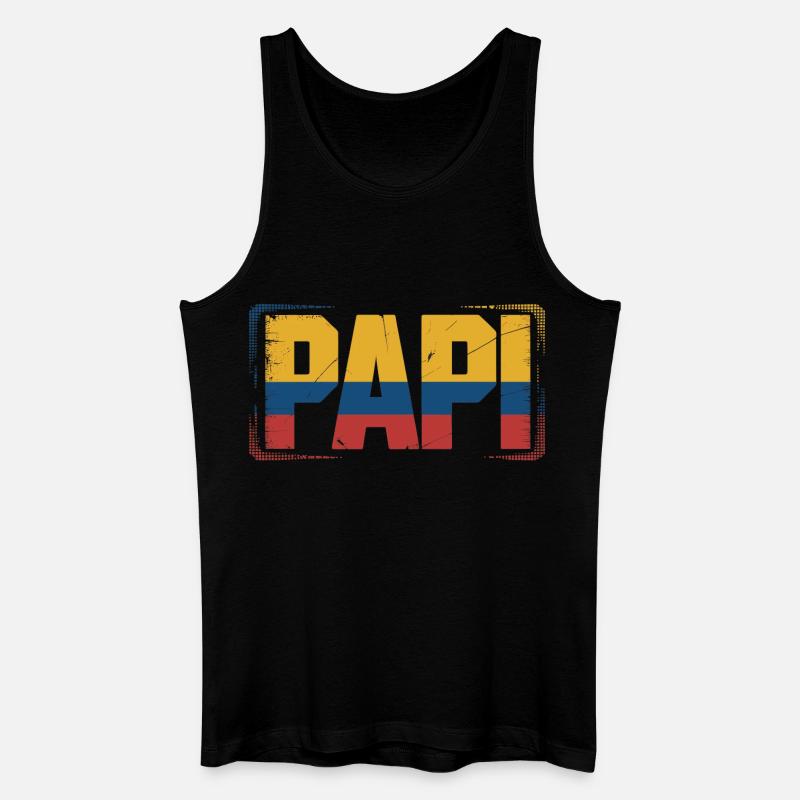  Papi Kolumbien Flagge – Geschenk für - Männer Bio Tank Top - Schwarz
