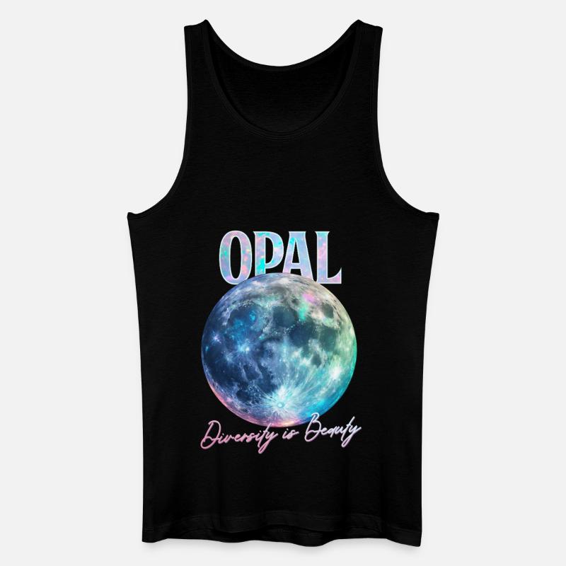 Geburtsstein Oktober Opal - Männer Bio Tank Top - Schwarz