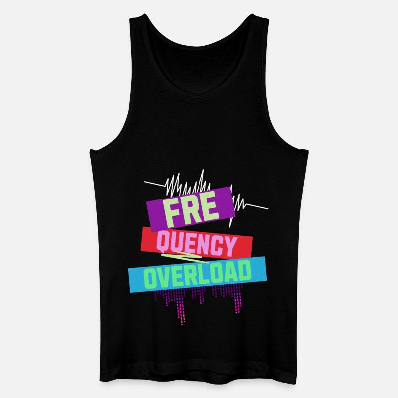 Frequency Overload Rave EDM - Men’s Organic Tank Top - black