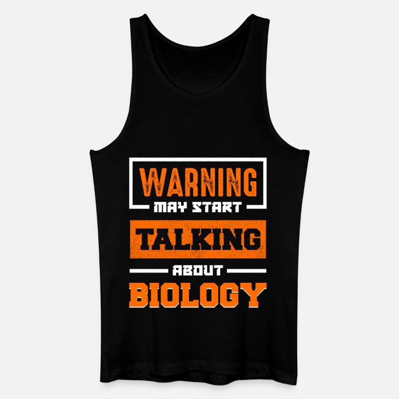 Warnung: Biology Gespräch - Männer Bio Tank Top - Schwarz