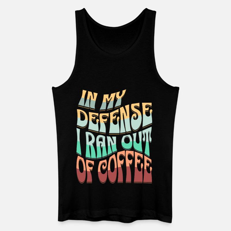 Kaffee Ausrede Spruchdesign - Männer Bio Tank Top - Schwarz