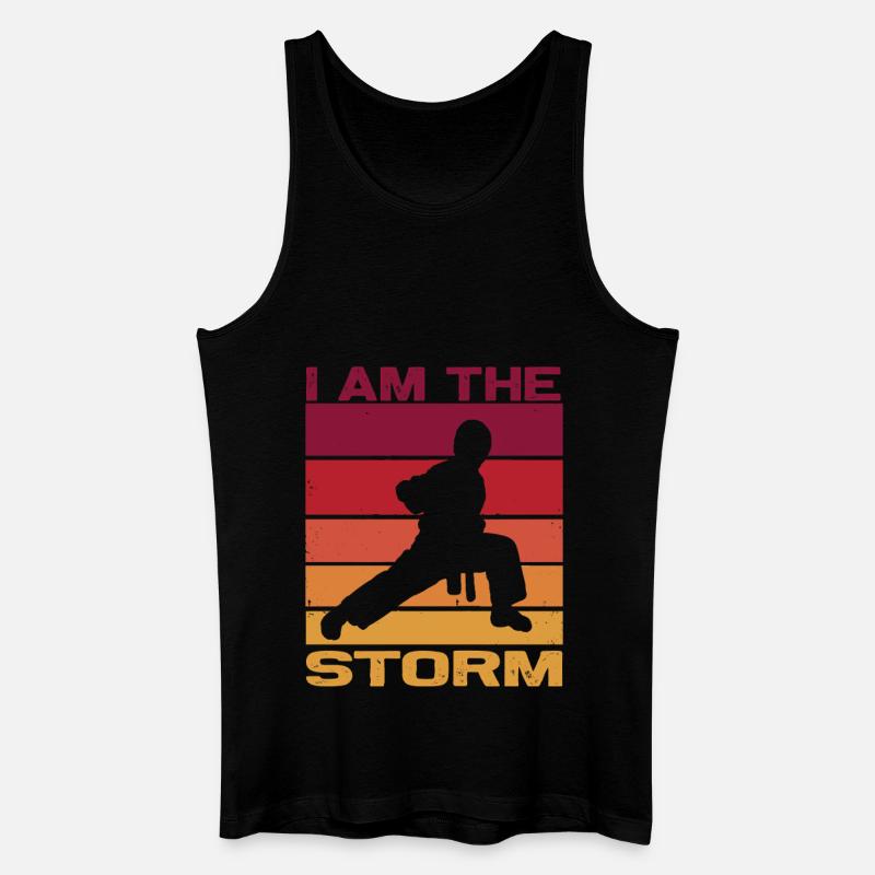 Silhouette einen Karatekämpfer - Combat Contact  - Männer Bio Tank Top - Schwarz