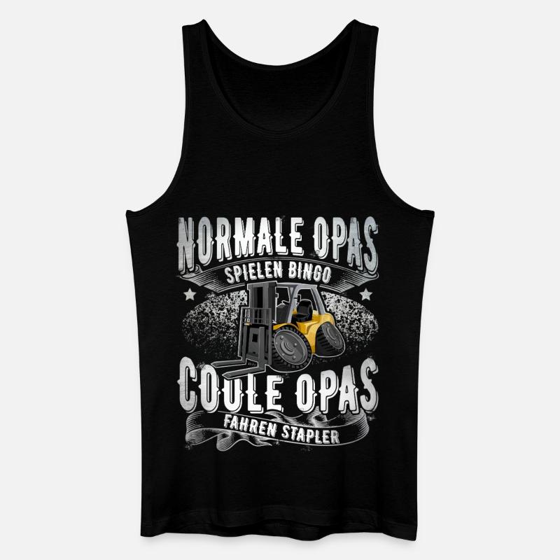 Staplerfahrer Opa - Männer Bio Tank Top - Schwarz
