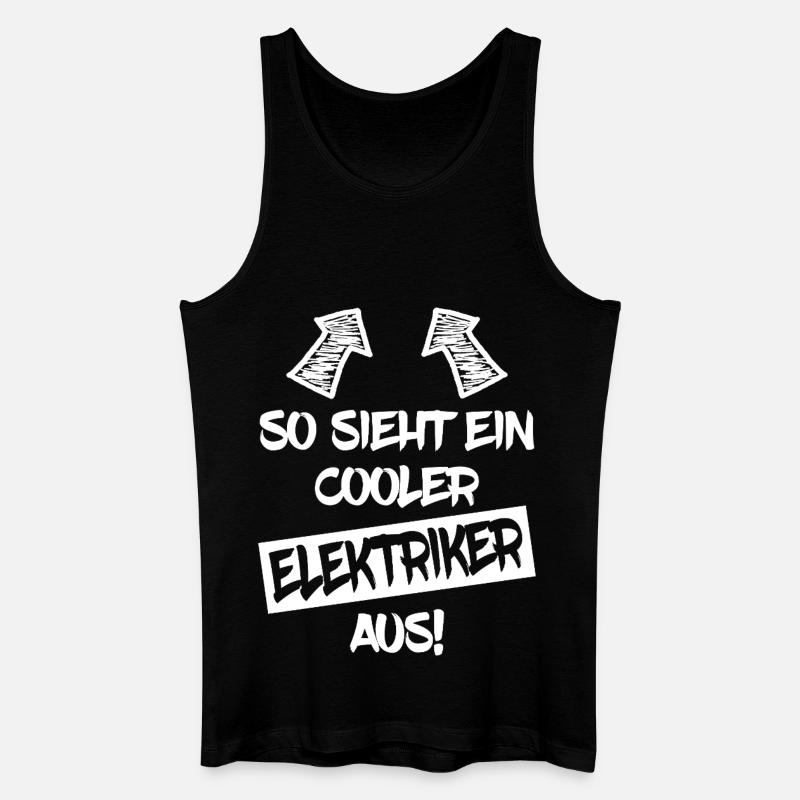 Cooler Elektriker Lustiger Spruch Geschenk - Männer Bio Tank Top - Schwarz