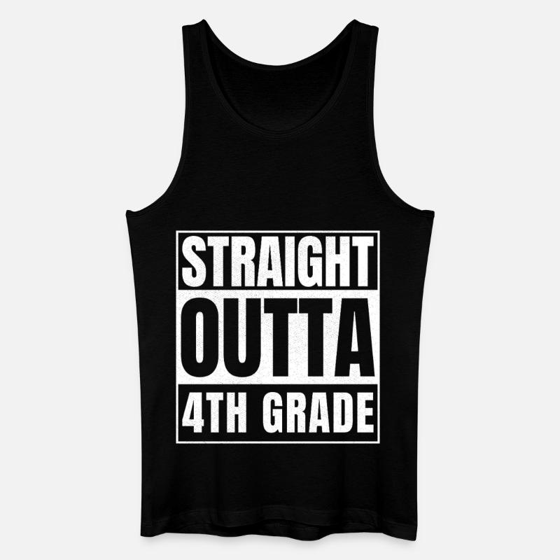 STRAIGHT OUTTA Fourth Grade - Männer Bio Tank Top - Schwarz