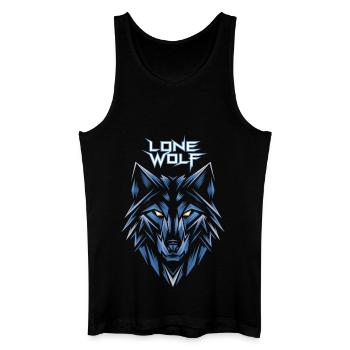Lone Wolf Eisgeometrie Logo - Men’s Organic Tank Top - black - Front
