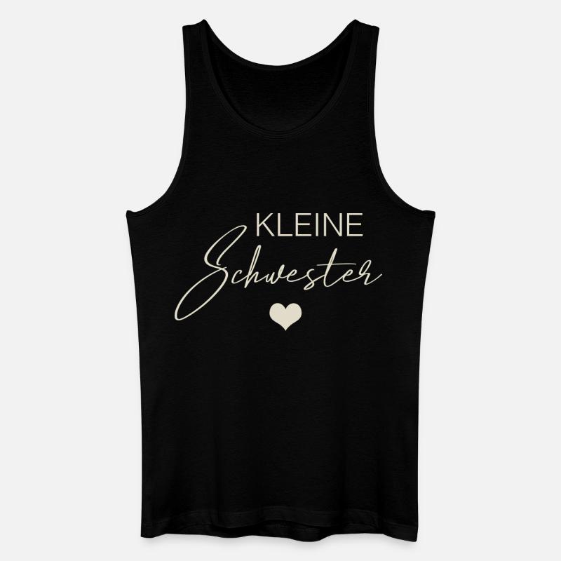 Kleine Schwester - Männer Bio Tank Top - Schwarz