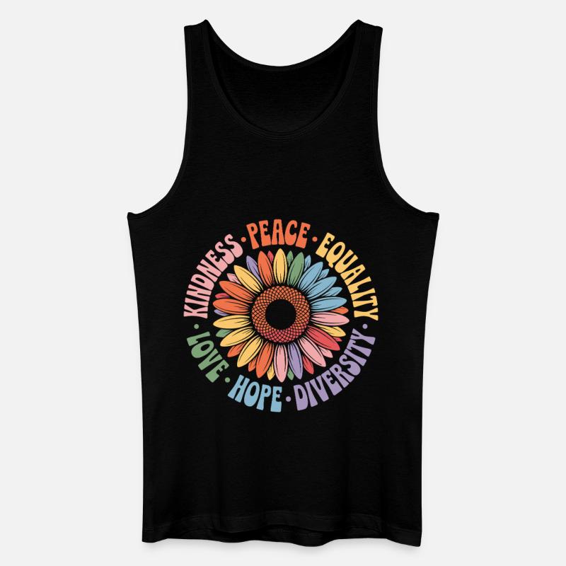 Kindness Peace Equality Love Hope Diversity - Männer Bio Tank Top - Schwarz