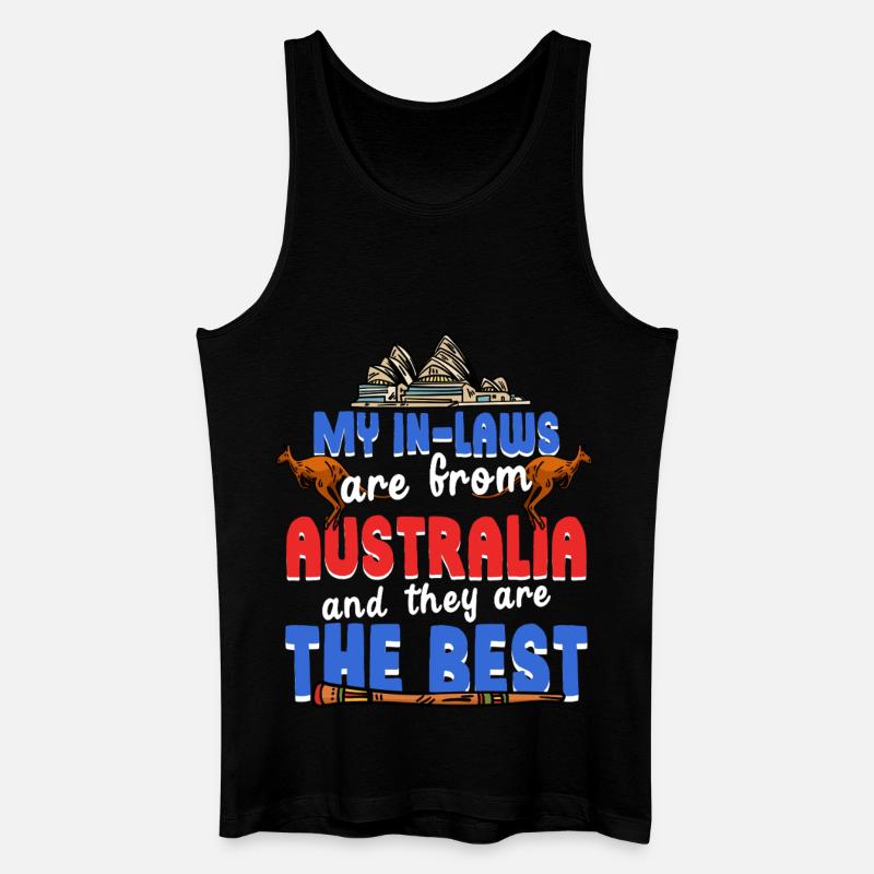Australische Schwiegermutter - Männer Bio Tank Top - Schwarz
