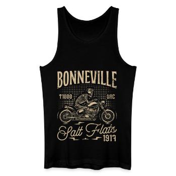 Bonneville Salt Flats Moto Anniversaire 1917 - Débardeur bio Homme - noir - Devant
