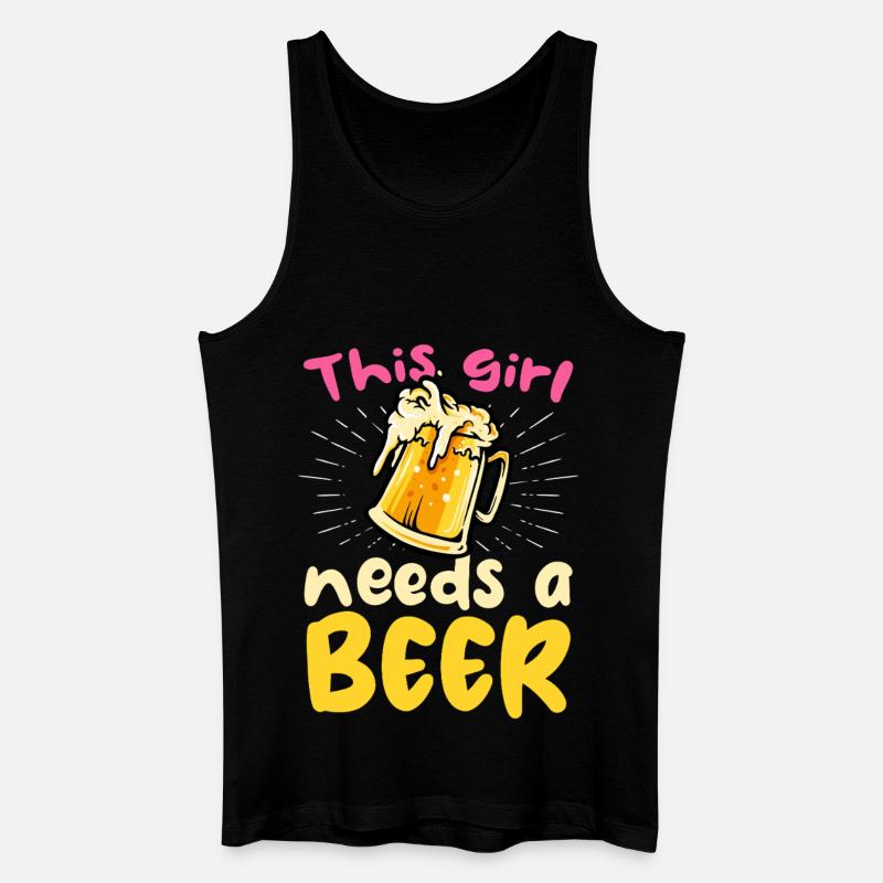 Dieses Mädchen braucht ein Bier - Männer Bio Tank Top - Schwarz