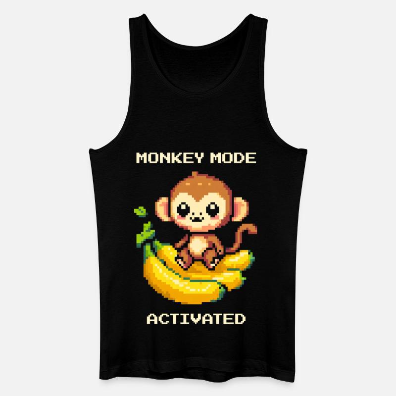 Mode Singe activé | Singe, Banane, Mignon - Débardeur bio Homme - noir