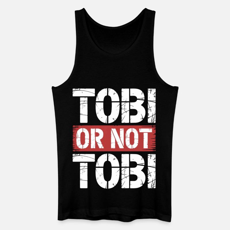 Tobi oder nicht Tobi - Männer Bio Tank Top - Schwarz