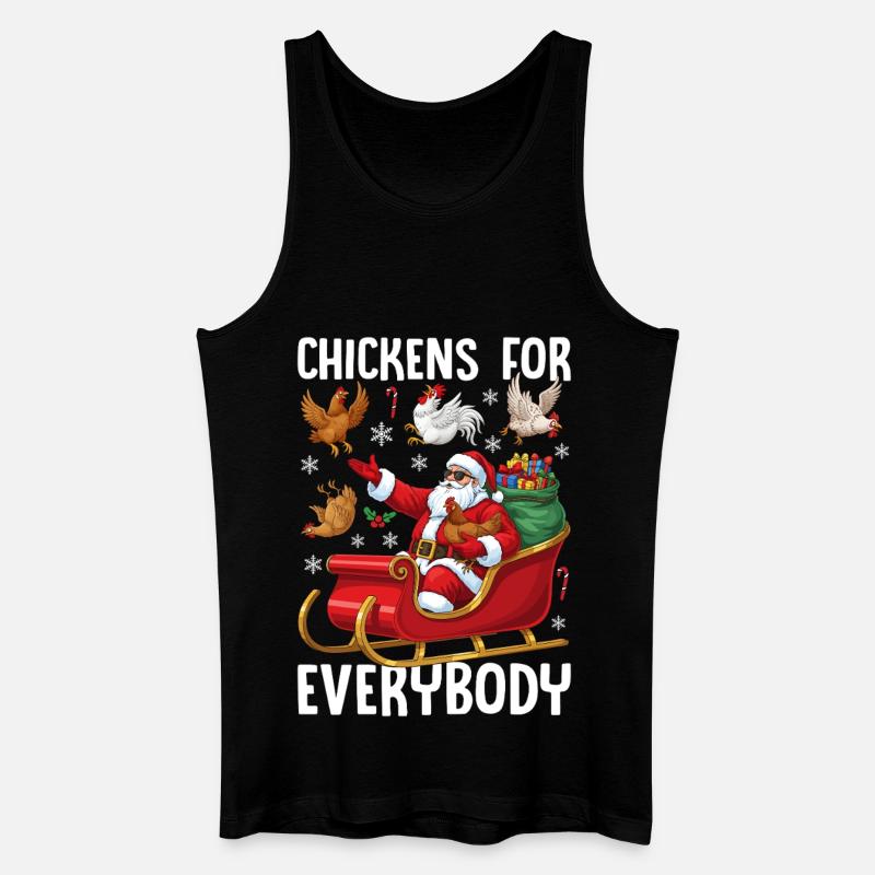Chickens for Everybody - Männer Bio Tank Top - Schwarz