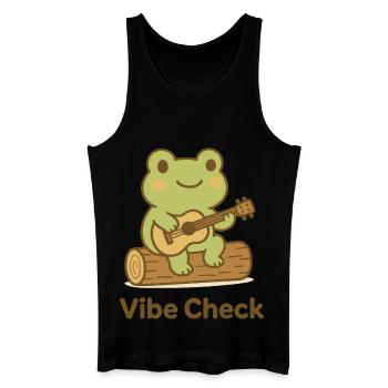 Frog on Log Akustikgitarre - Männer Bio Tank Top - Schwarz - Vorne
