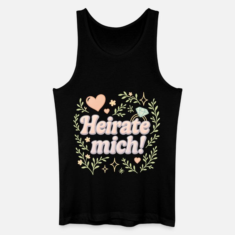 heirate mich / statement design - Männer Bio Tank Top - Schwarz
