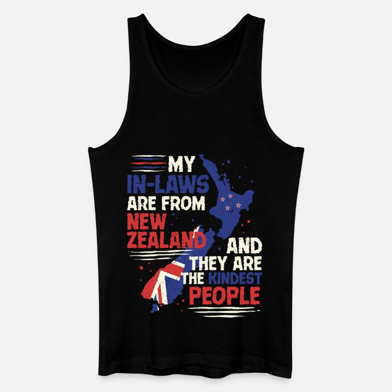 Neuseeland Verwandte Schwiegermutter - Männer Bio Tank Top - Schwarz