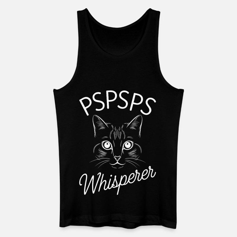 Cat Whisperer PSPSPS - Débardeur bio Homme - noir