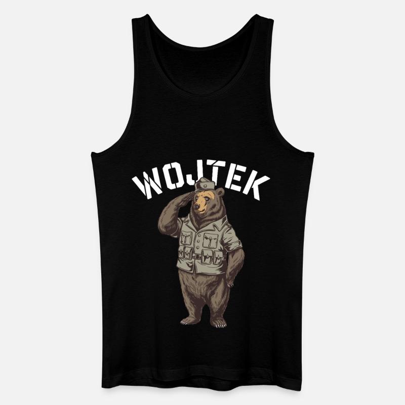 Wojtek Explorer Bear - Men’s Organic Tank Top - black