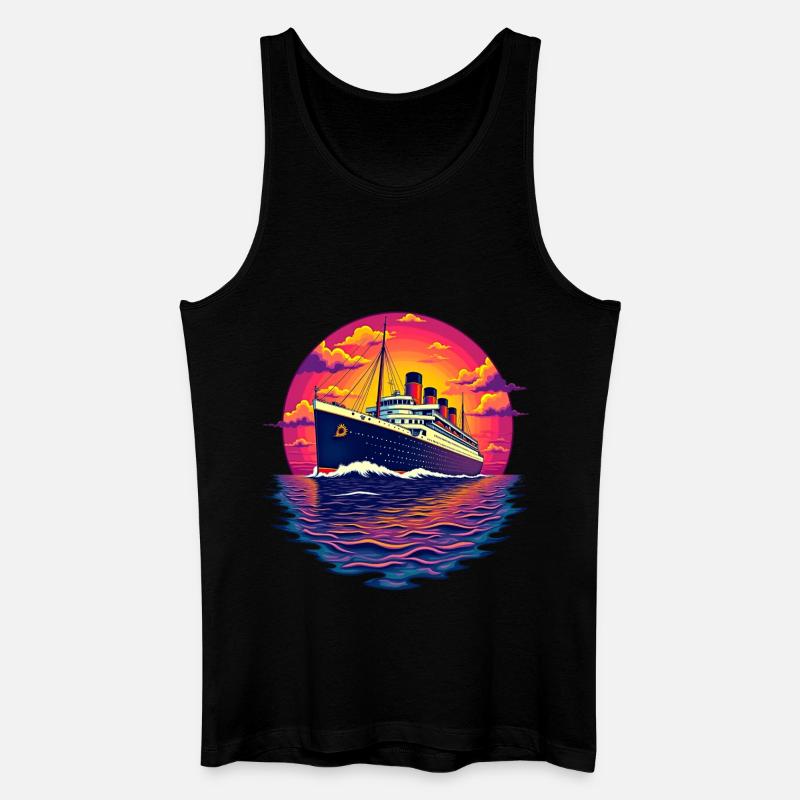 Kreuzfahrtschiff Kreutzfahrt - Männer Bio Tank Top - Schwarz