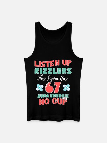Aura67 Rizzlers Without Cup - Men’s Organic Tank Top - black