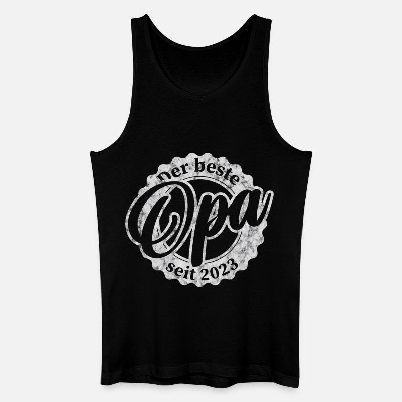 Der Beste Opa seit 2023 - Männer Bio Tank Top - Schwarz
