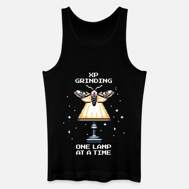 XP Grinding | Motte Gamer Spruch - Männer Bio Tank Top - Schwarz