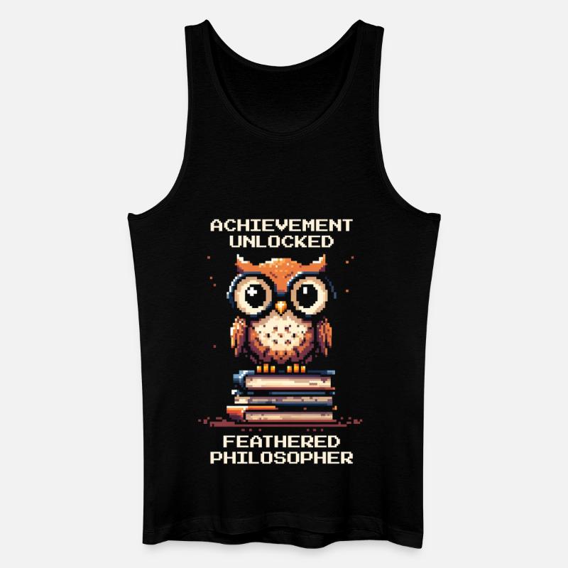 Achievement: Feathered Philosopher | Owl, RPG - Men’s Organic Tank Top - black