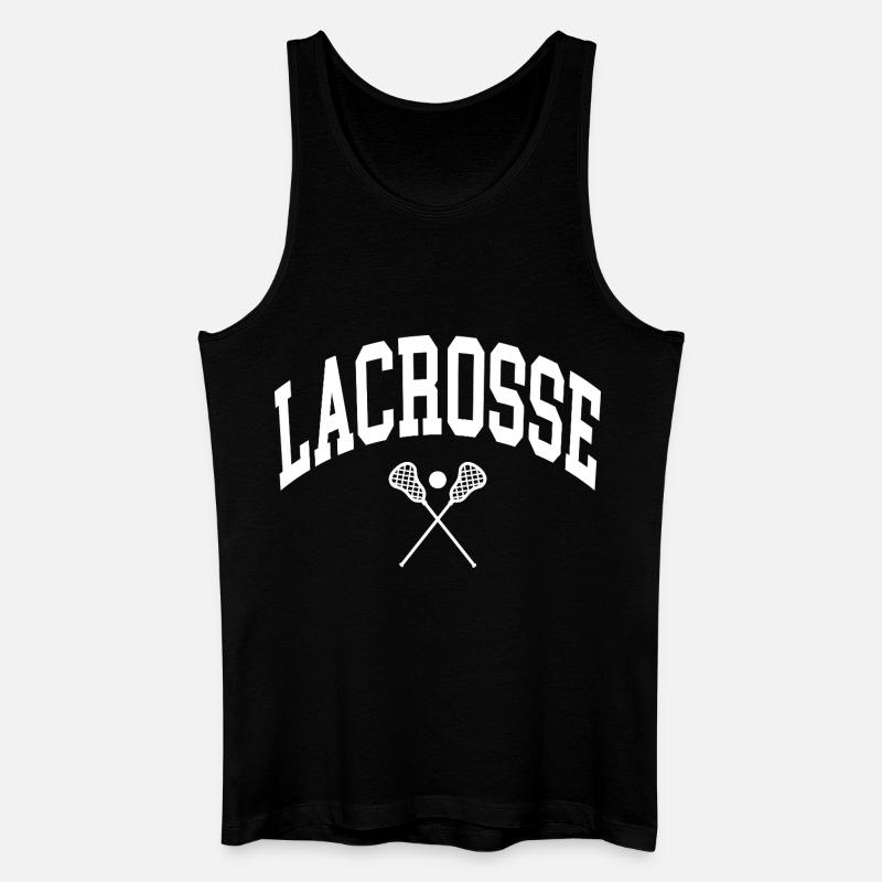 Lacrosse  - Männer Bio Tank Top - Schwarz