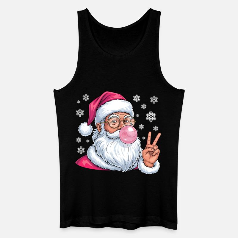Weihnachtsmann Bubble Gum - Männer Bio Tank Top - Schwarz