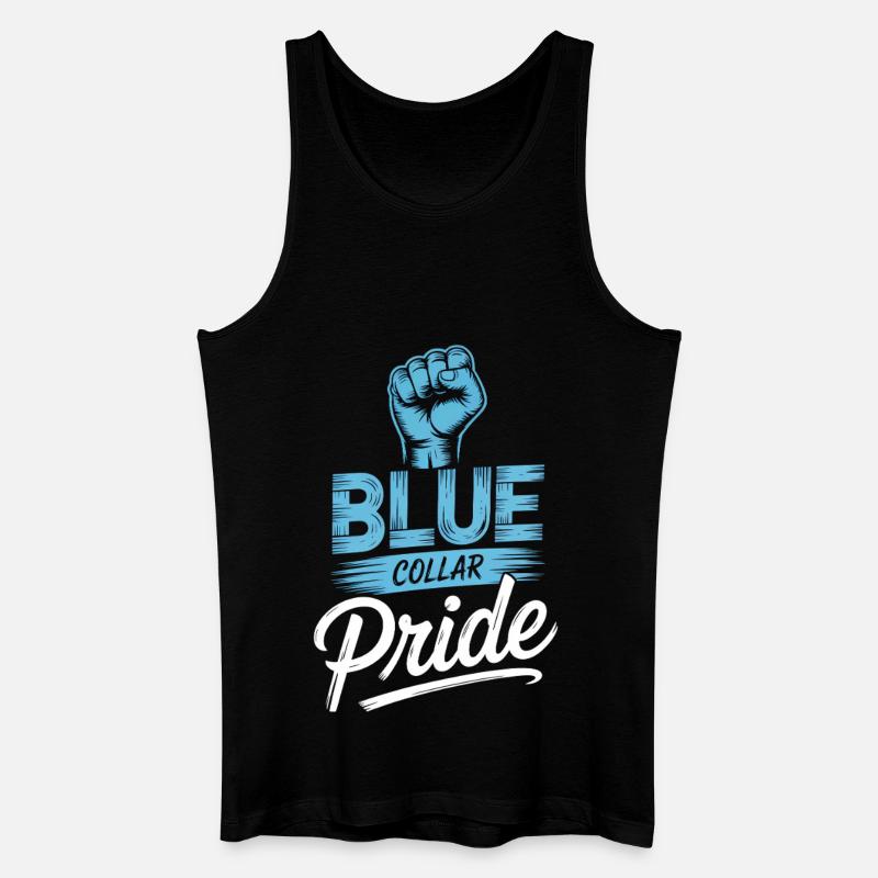 Blue Collar Arbeiter Handwerk Bauarbeiter - Männer Bio Tank Top - Schwarz