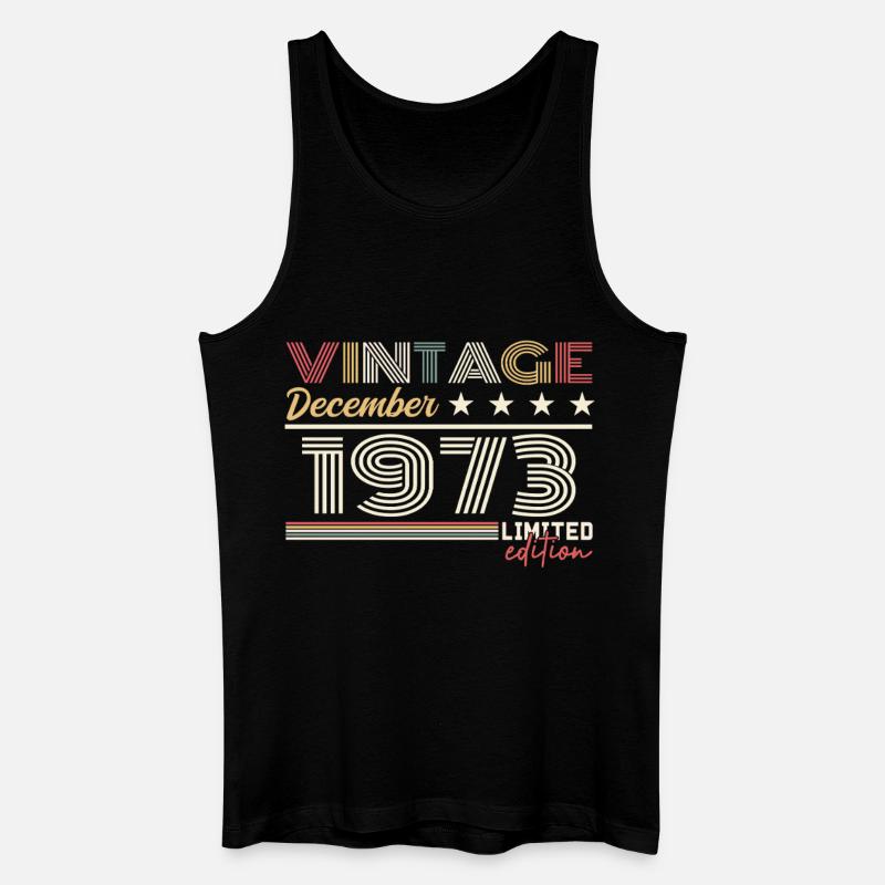 Dezember 1973 Geschenk - Männer Bio Tank Top - Schwarz