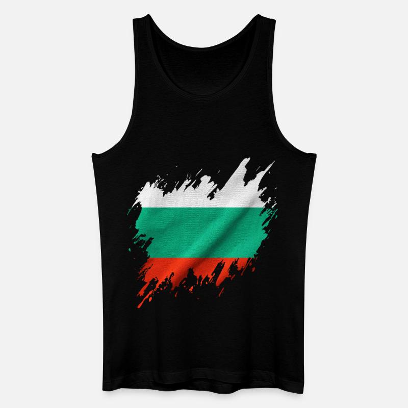 Bulgarian flag, torn style - Men’s Organic Tank Top - black