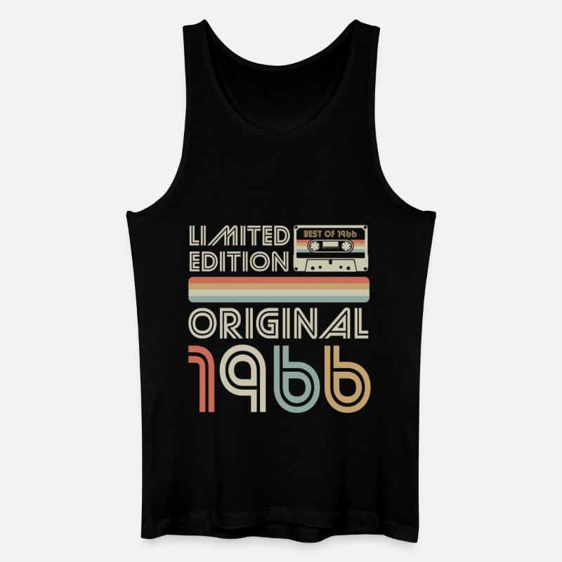 Limitierte Original 1966 Retro Kassette - Männer Bio Tank Top - Schwarz